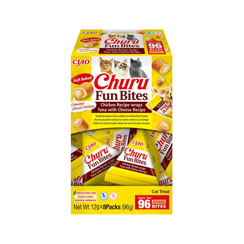 Inaba Churu Fun Bites Katze - Huhn, Thunfisch und Käse