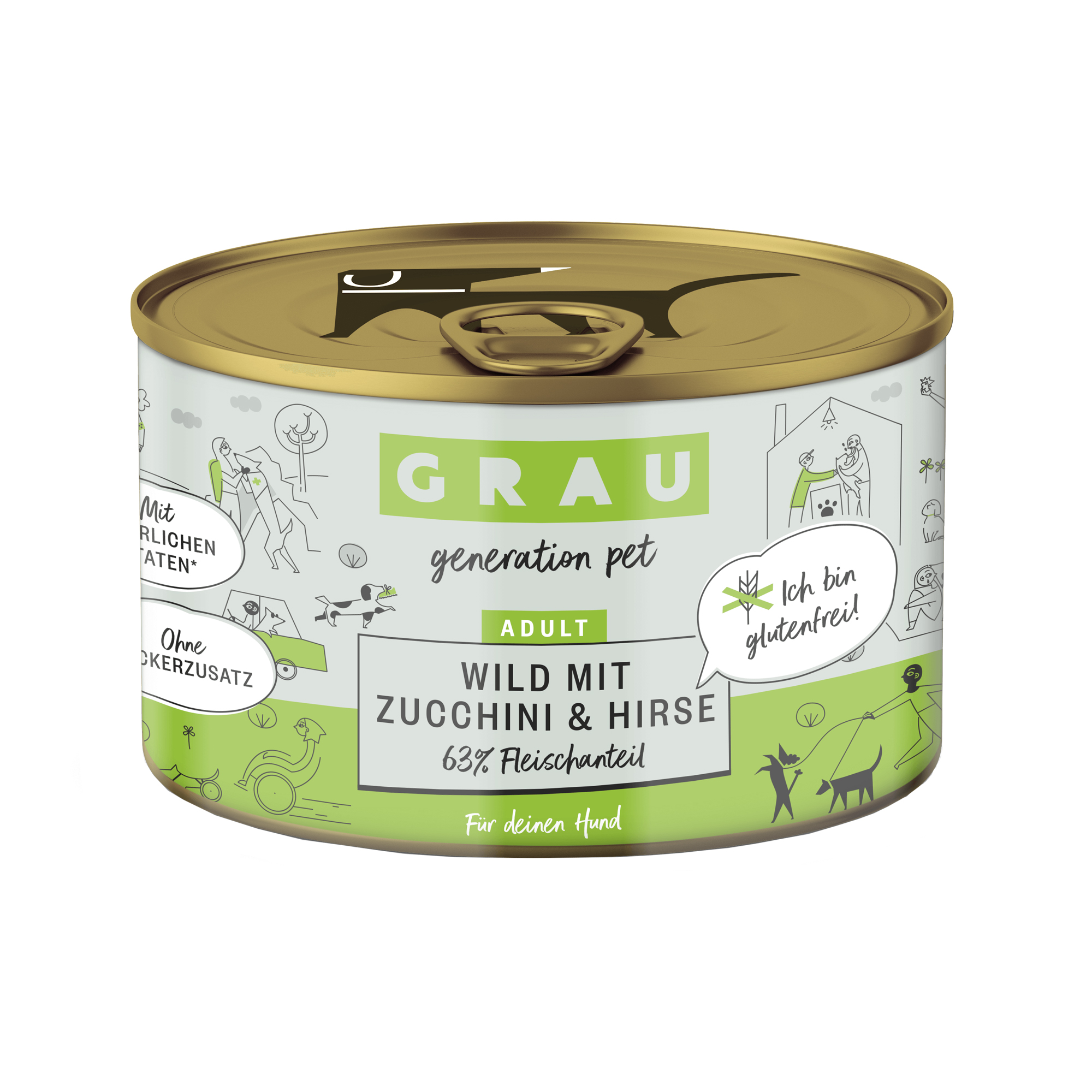 Grau Adult Dog Food - Game, Vegetables and Noodles - Tin - 6 x 200g