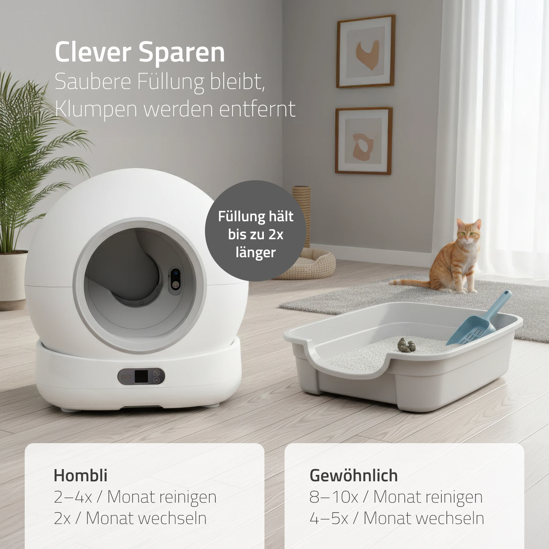Hombli Smart Katzentoilet mit Kamera