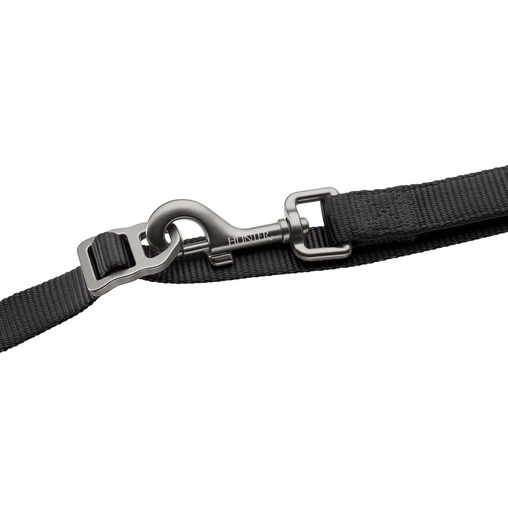 Hunter ErgoMove Pro Hondenriem - Zwart - 230 cm x 1,5 cm