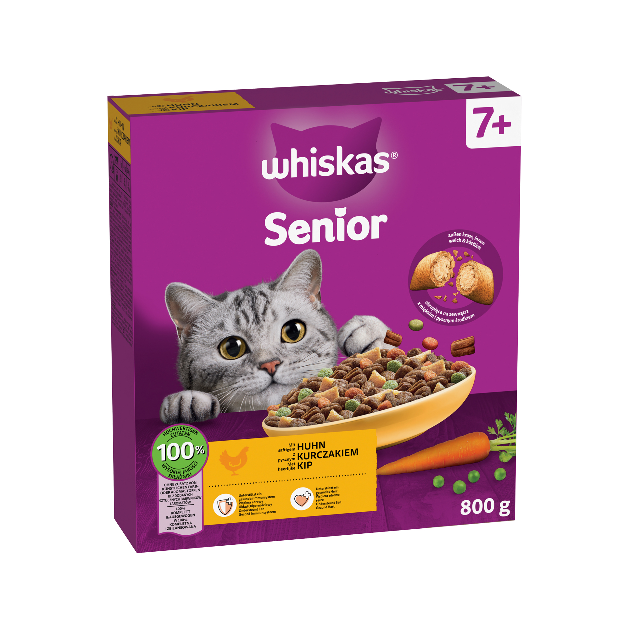 Whiskas Droog Senior Box - Kip - 800 g