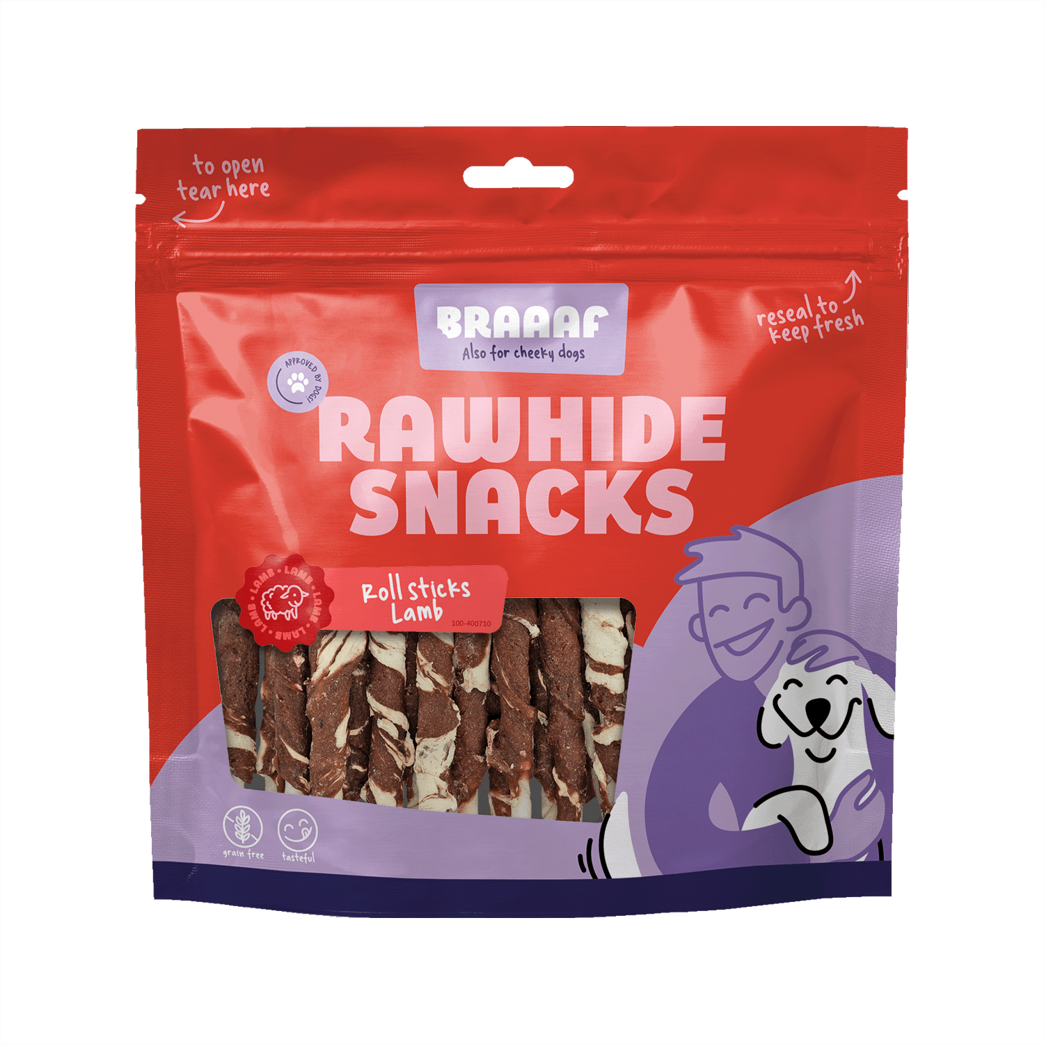 Braaaf Roll Sticks - Lamb - 300 x 12,5 cm