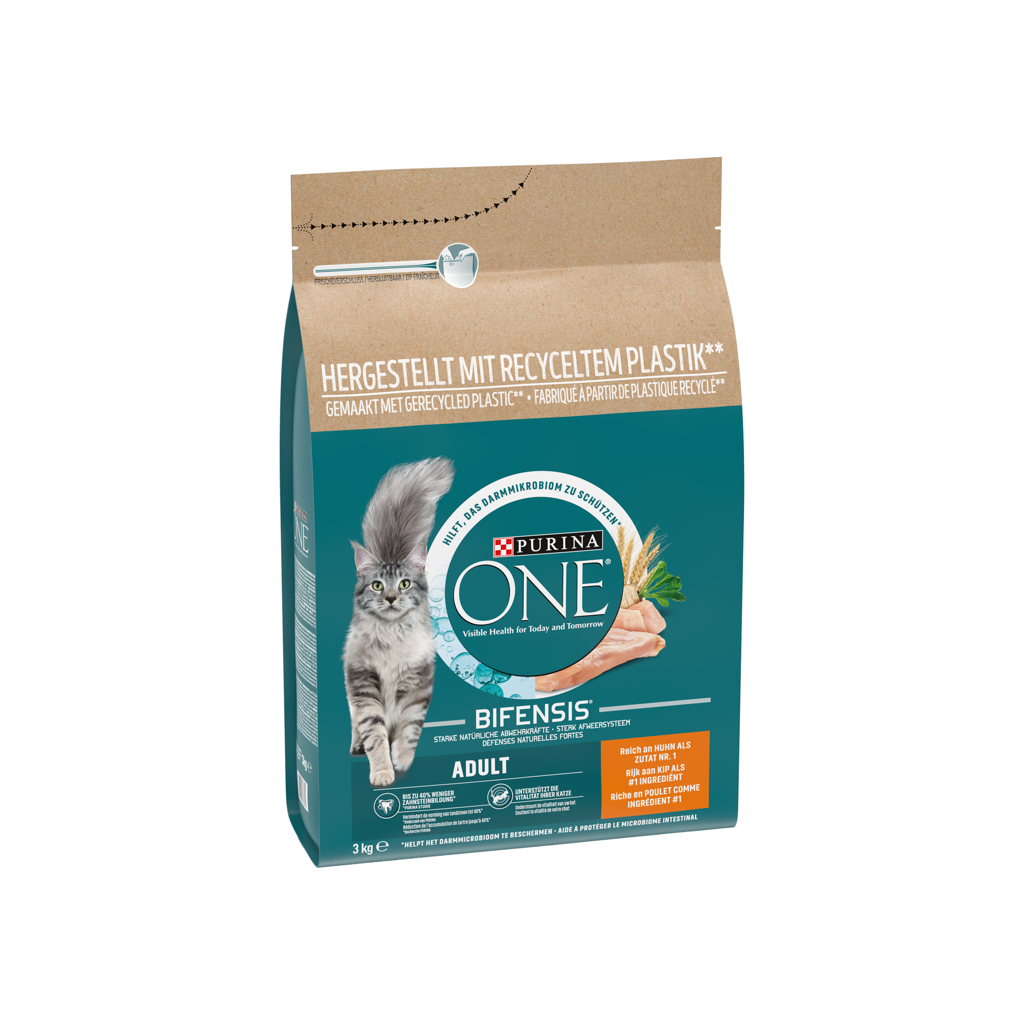 Purina One Adult - Poulet et céréales complètes - 3 kg