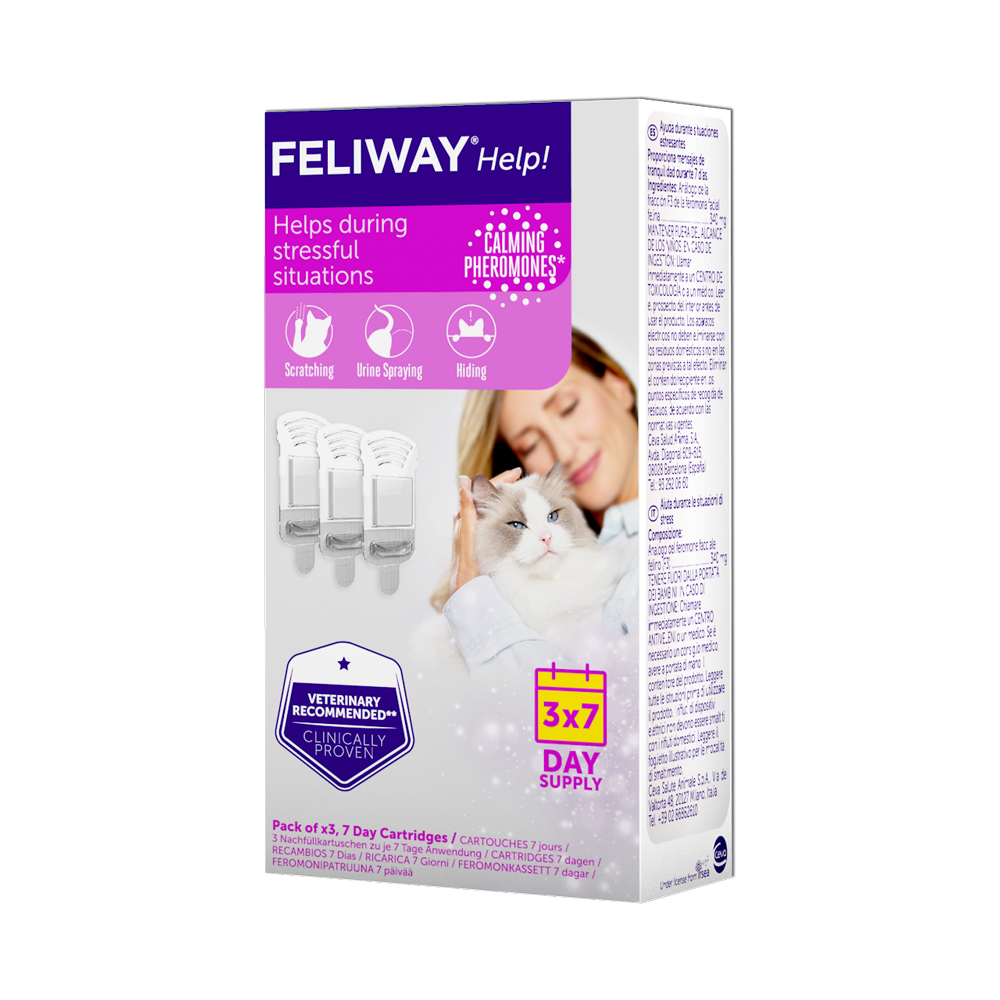 Feliway Help! - Navulling - 3 Cartridges (3x 7 dagen)