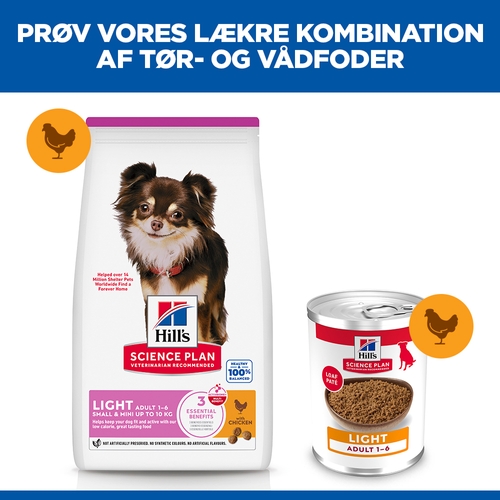 Hill's Science Plan Small & Mini - Adult - Light - Kylling