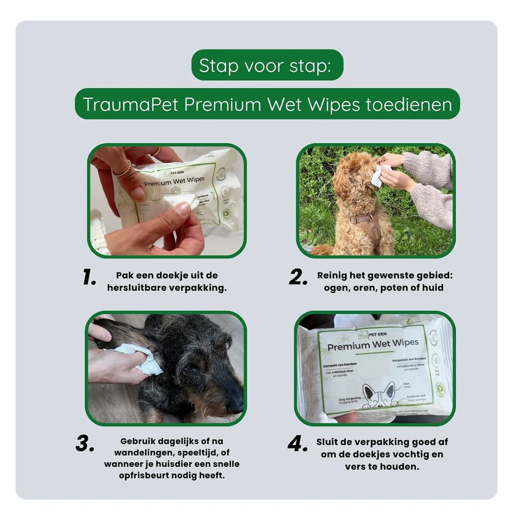 TraumaPet Premium Wet Wipes