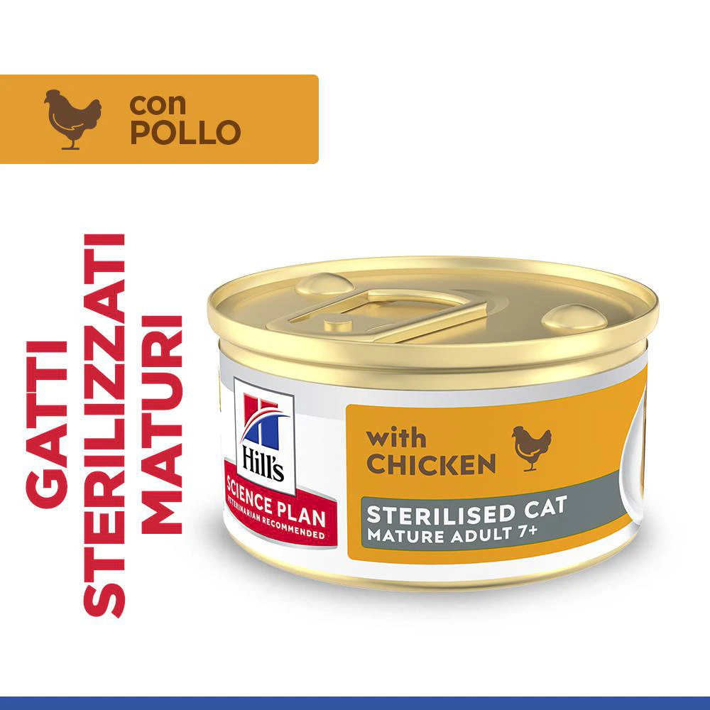 Hill's Science Plan Feline Sterilised Mature Adult Premium Mousse - Pollo