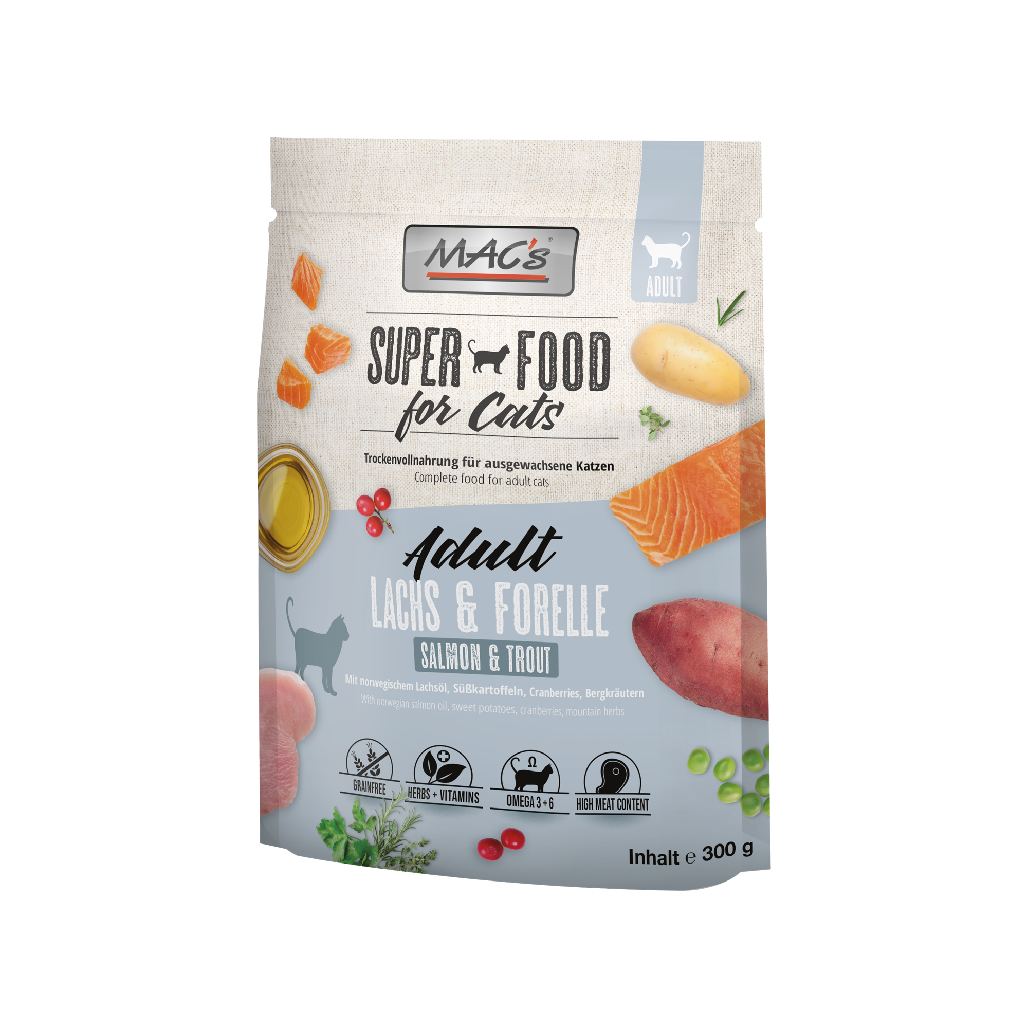 MAC's Adult Kattenvoer - Zalm & Forel - 300 g