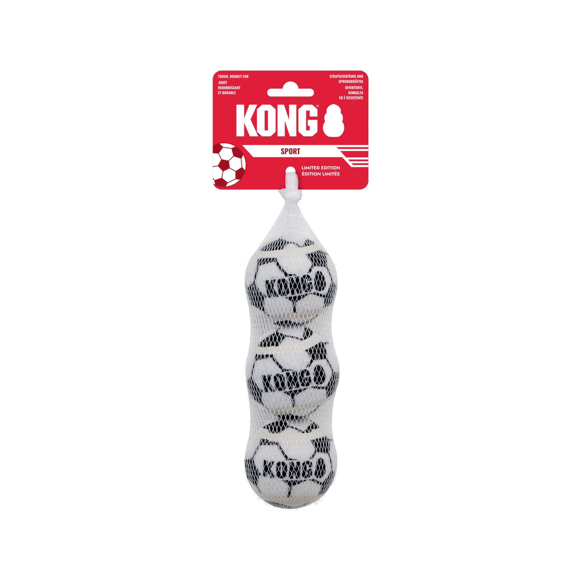 KONG Sport Soccer Ball - M - 3 stuks
