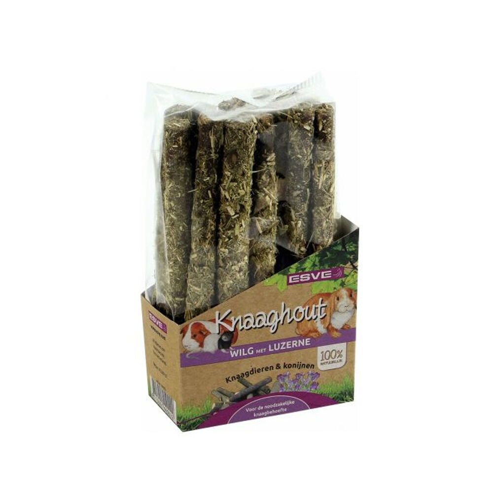 Esve Bois à ronger Saule avec Luzerne - 100 g