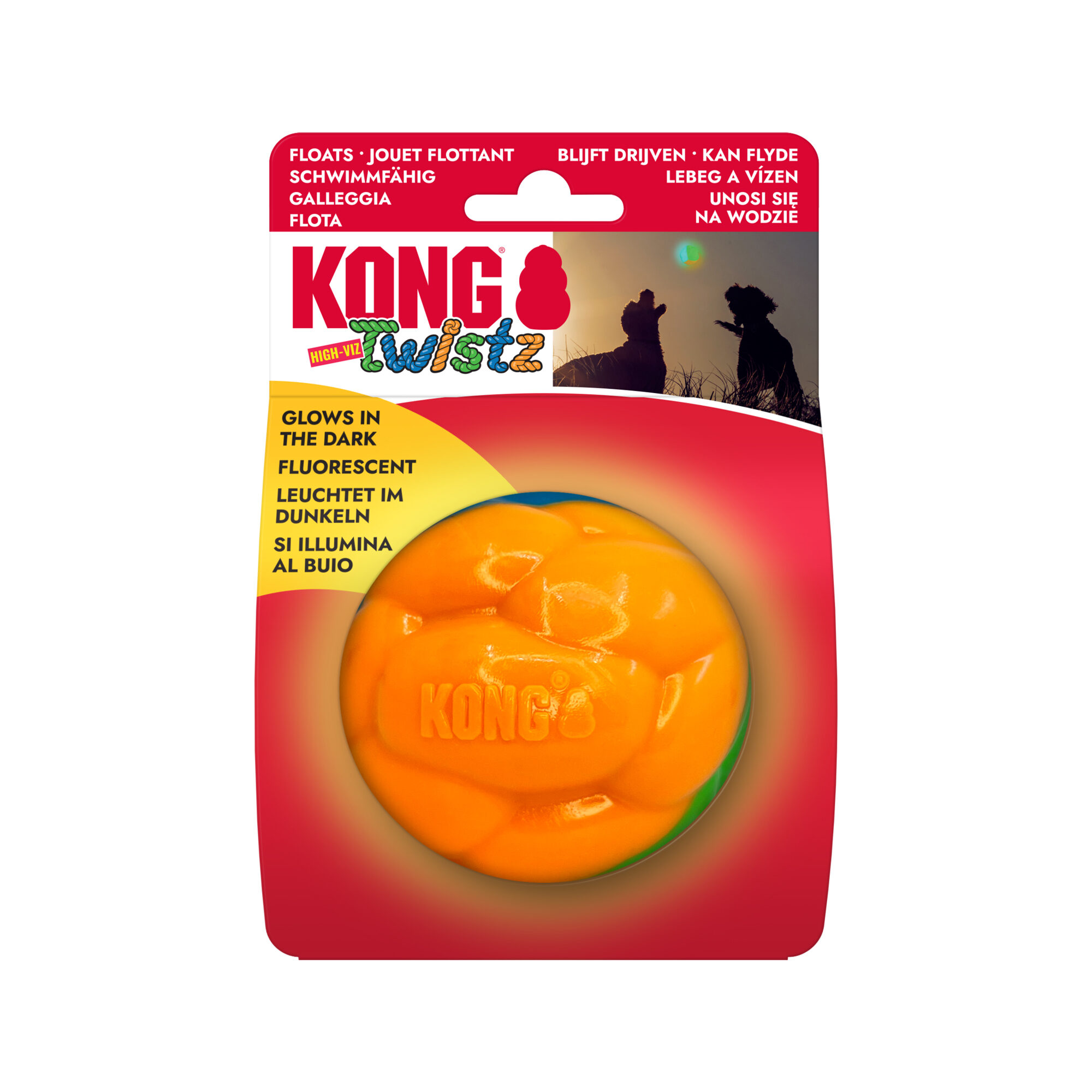 KONG Twistz High-Viz Ball