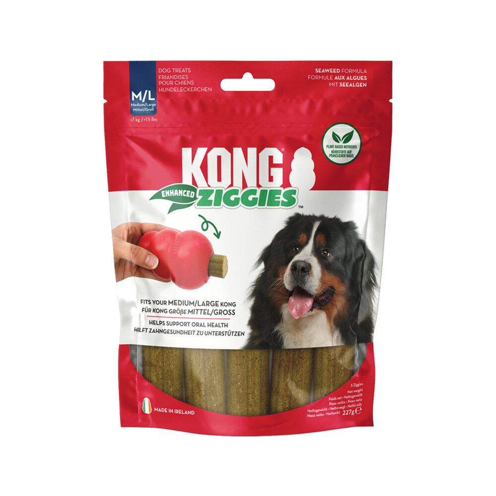 KONG Ziggies Enhanced - M/L - 5 stuks
