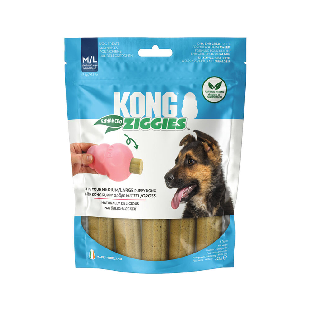 KONG Ziggies Enhanced Puppy - M/L - 5 stuks