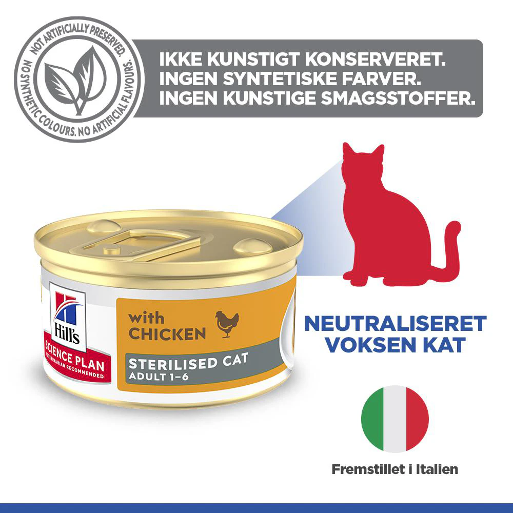 Hill's Science Plan Feline Sterilised Adult Premium Mousse - Kylling