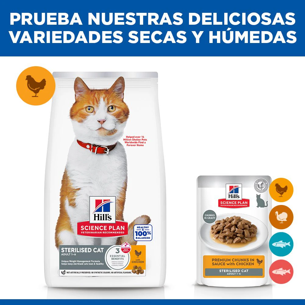 Hill's Science Plan Sterilised Cat - Adult - Pollo
