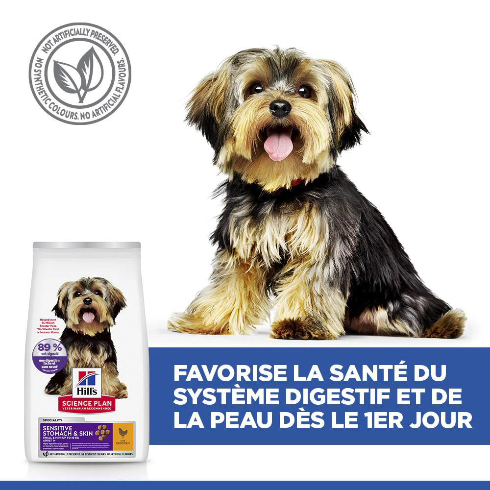 Hill's Science Plan Small & Mini - Sensitive Stomach & Skin Adult - Poulet