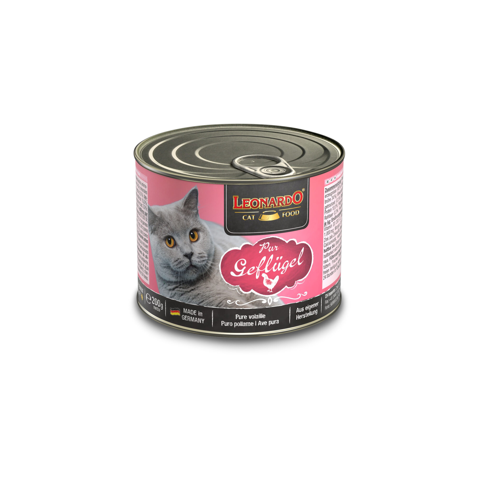 Leonardo Puur Geflügel Nassfutter für Katzen