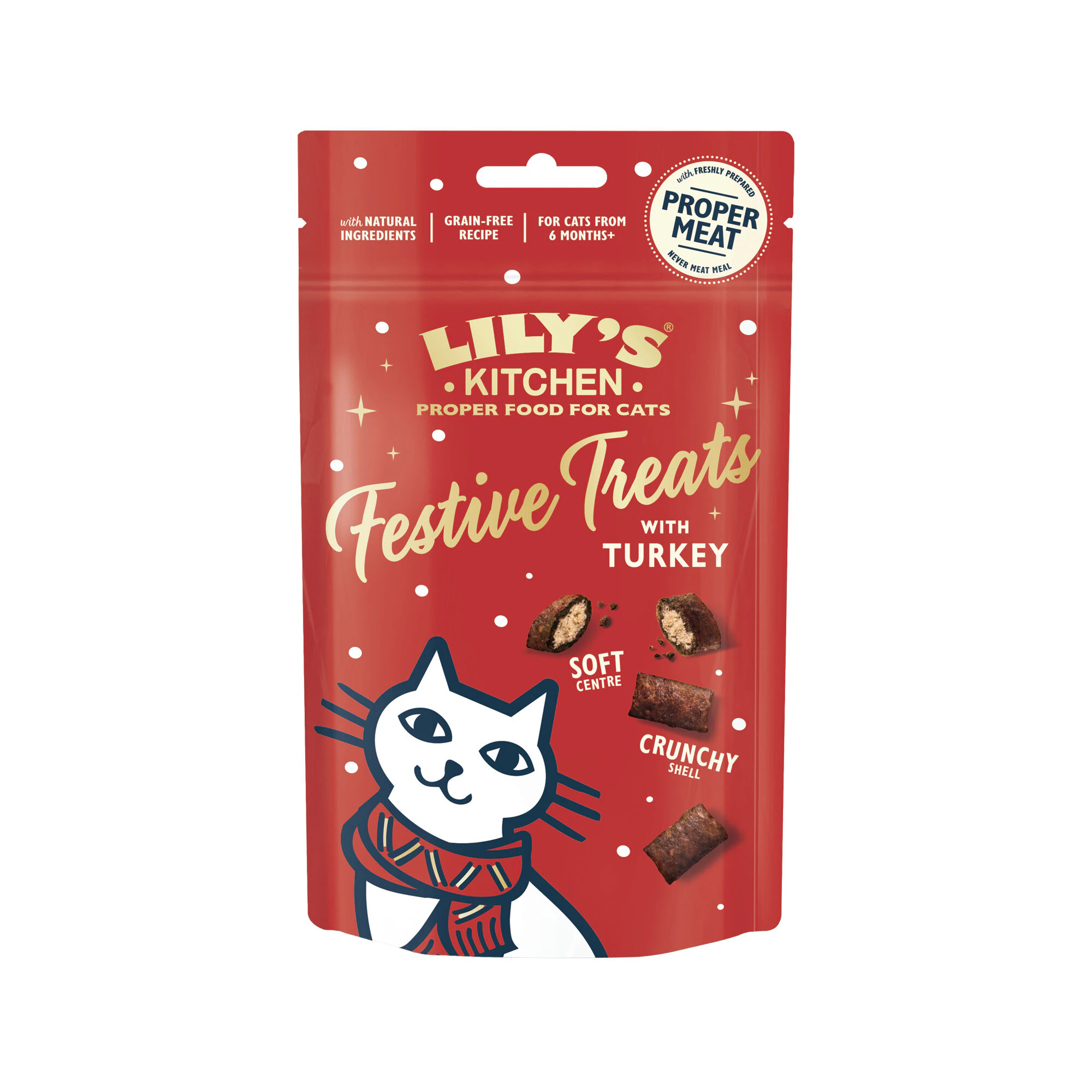 Lily's Kitchen Kerst Kattensnacks - 60 gram