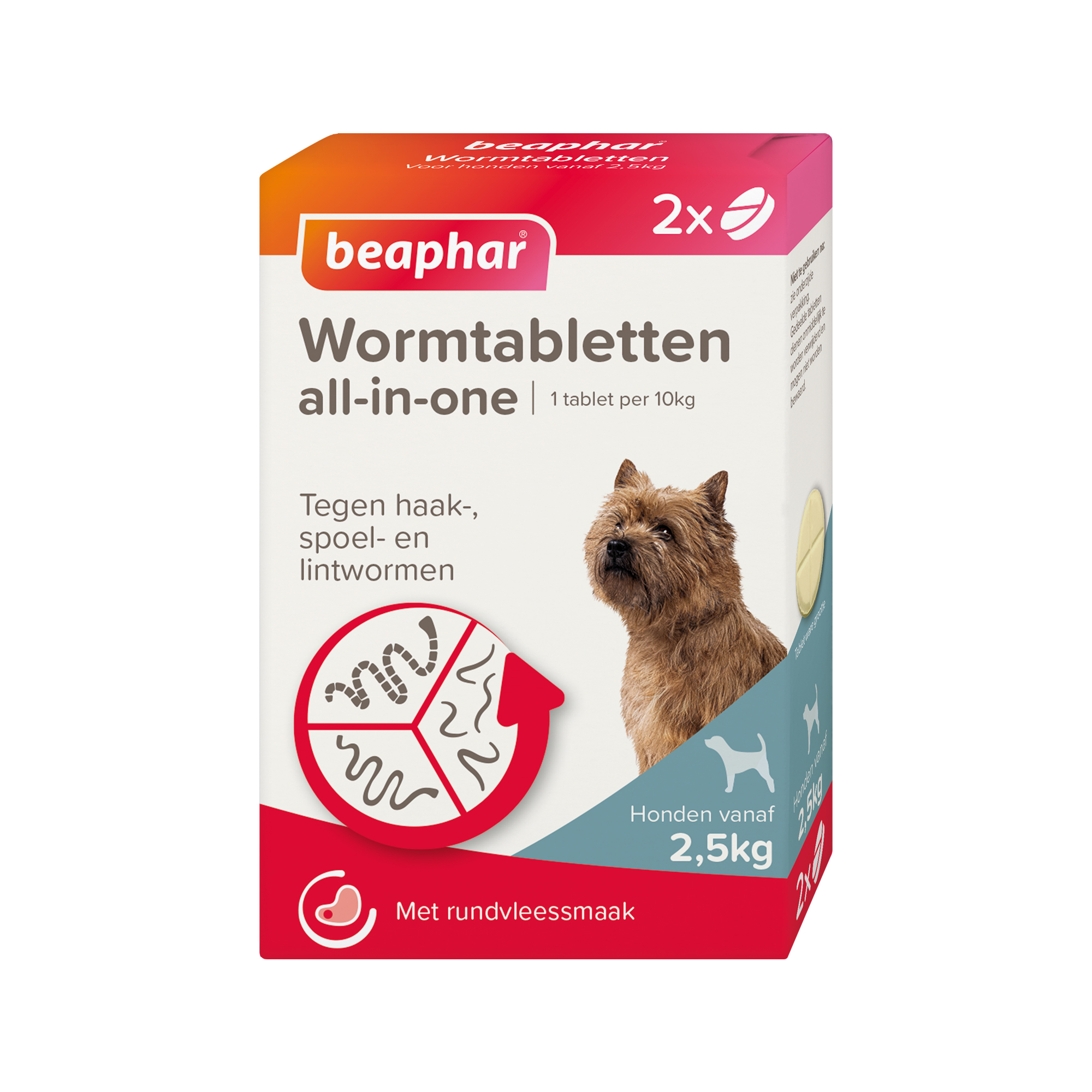 Beaphar Wormtabletten All-in-One Hond 2,5 - 20 kg - 2 Tabletten