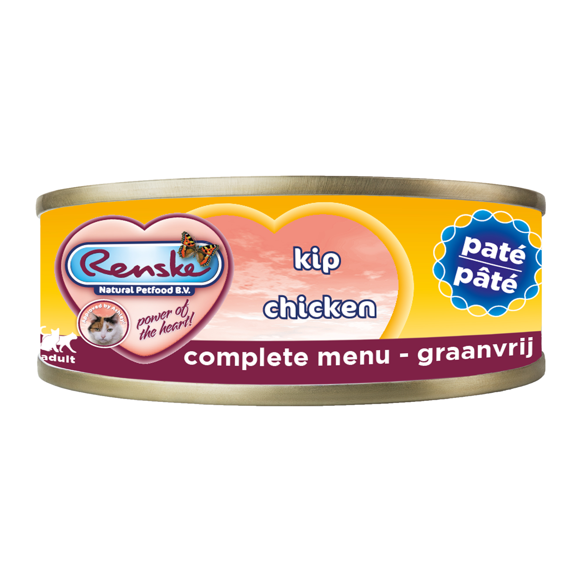 Renske Kat Vers Paté - Adult - Verse Kip - 24 x 70 gram