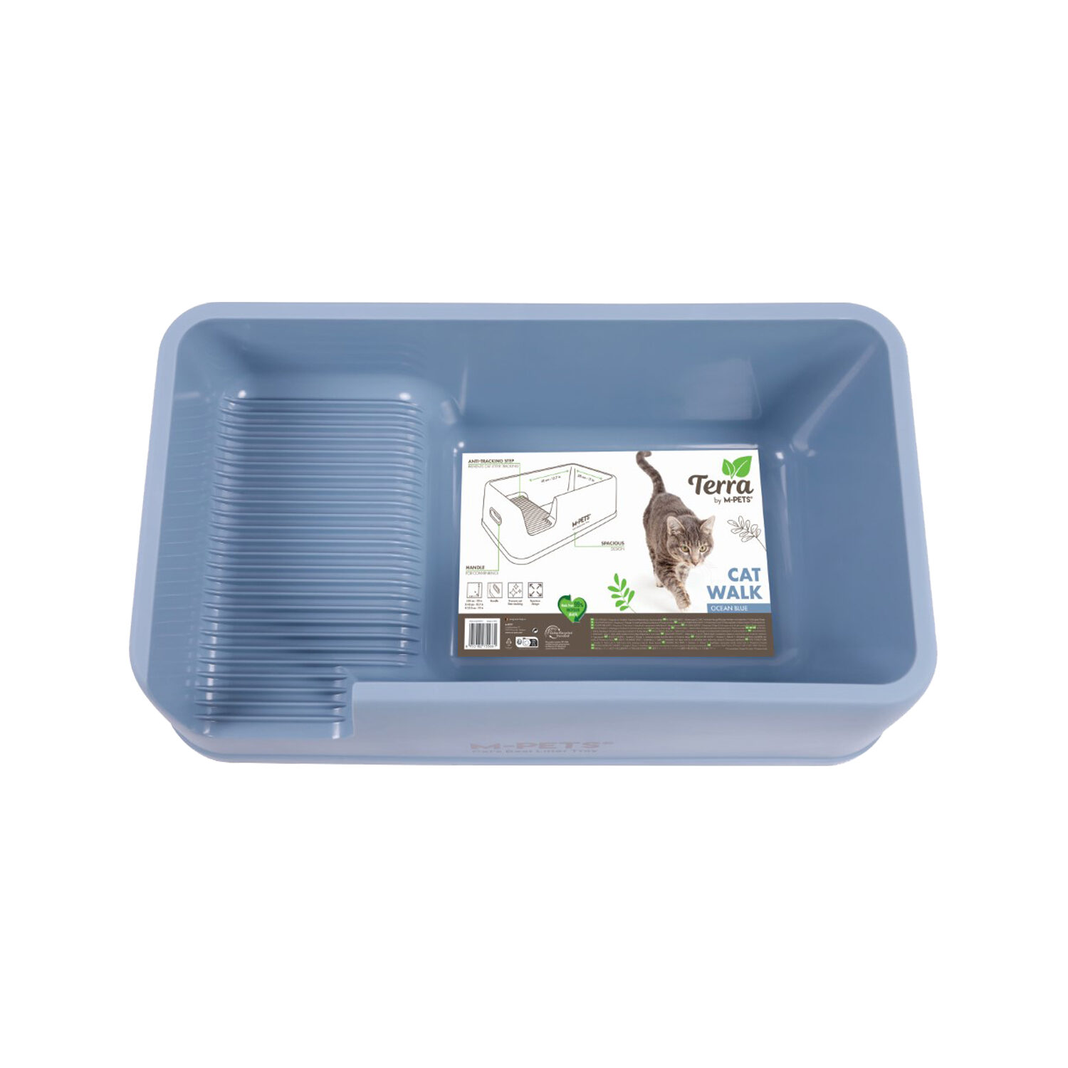 M-Pets Terra Cat Walk Katzenklo - Ocean Blue