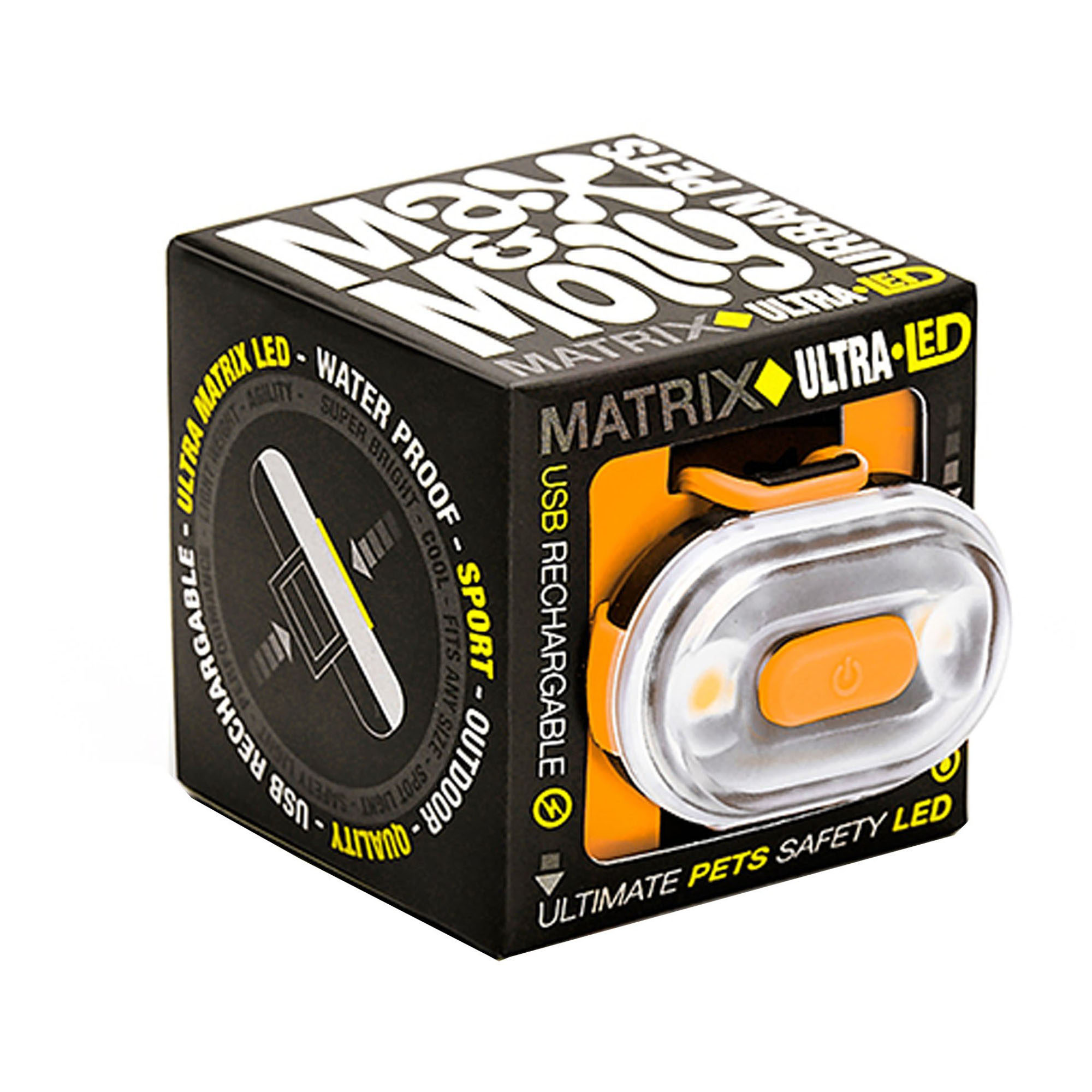 Max & Molly Hundeleine 'Matrix Orange' – Kurze Leine Aus Gepolstertem Neopren, Reflektierend, Größe XS