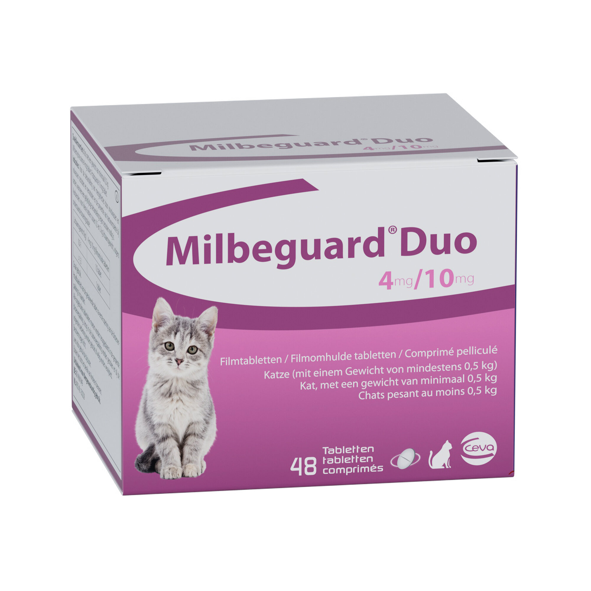 Milbeguard Duo Kleine Kat en Kitten - 4 Tabletten