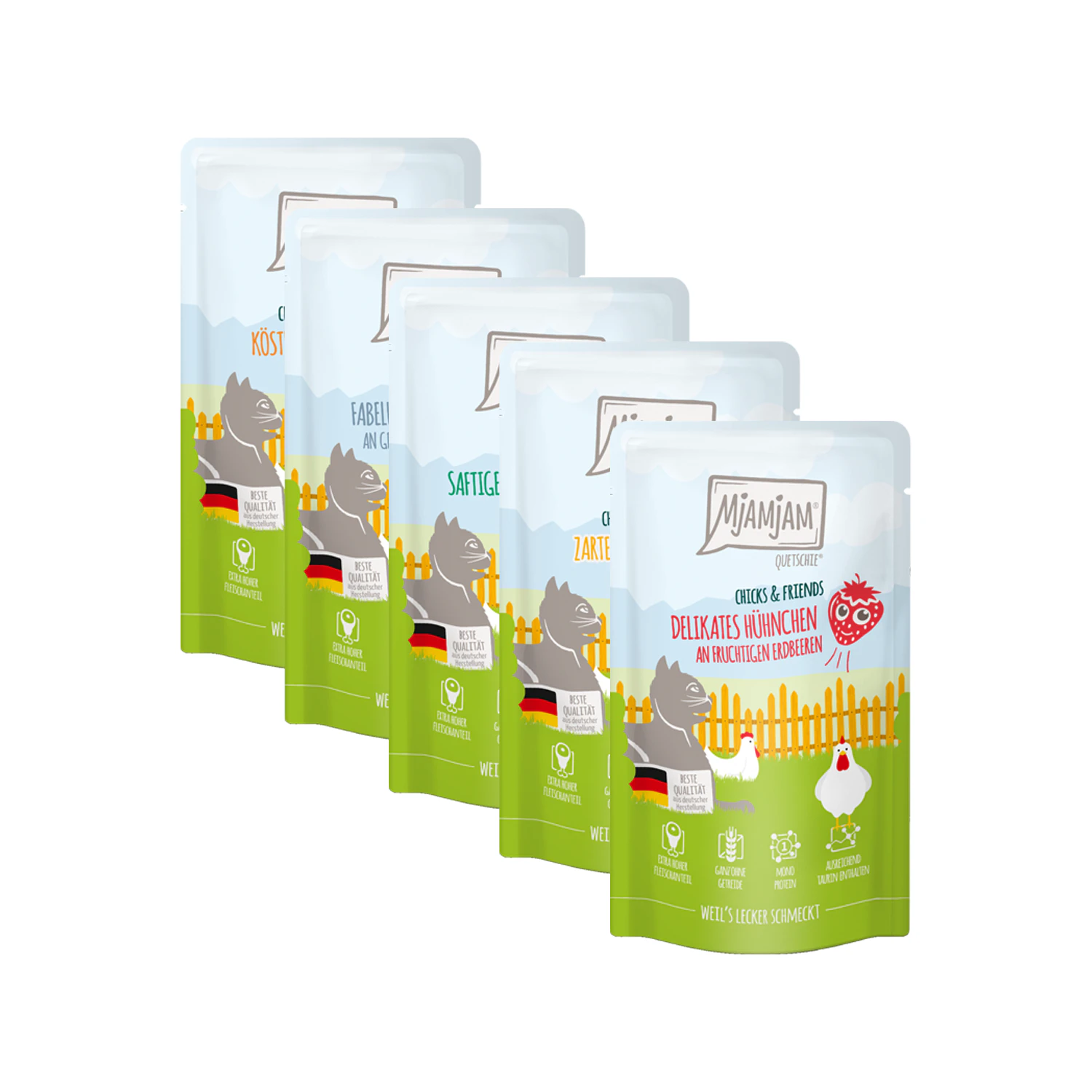 MjaMjaM Chicks & Friends - Knijpzakje Adult Cat