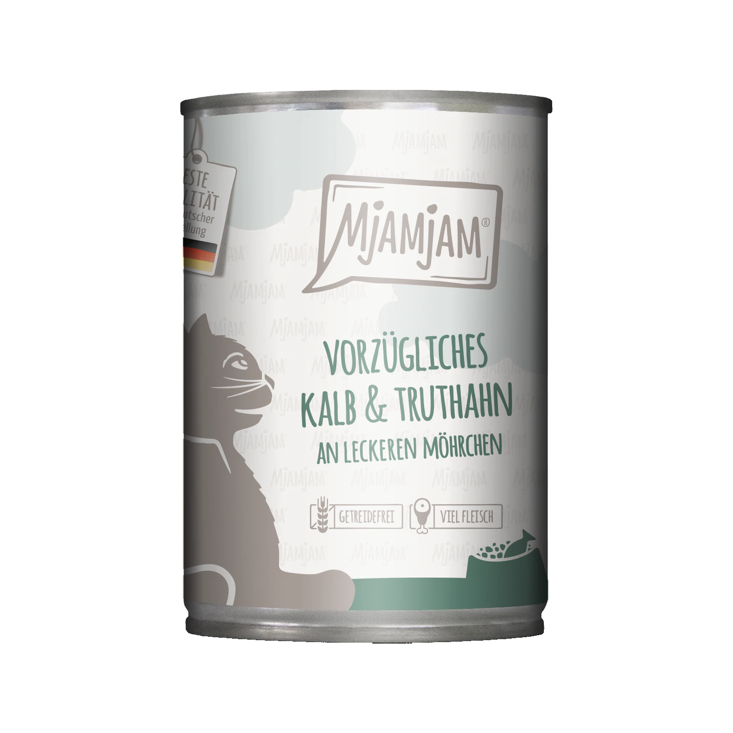 MjaMjaM Natvoer - Blik Adult Cat - Kalf met kalkoen - 6 x 400 g