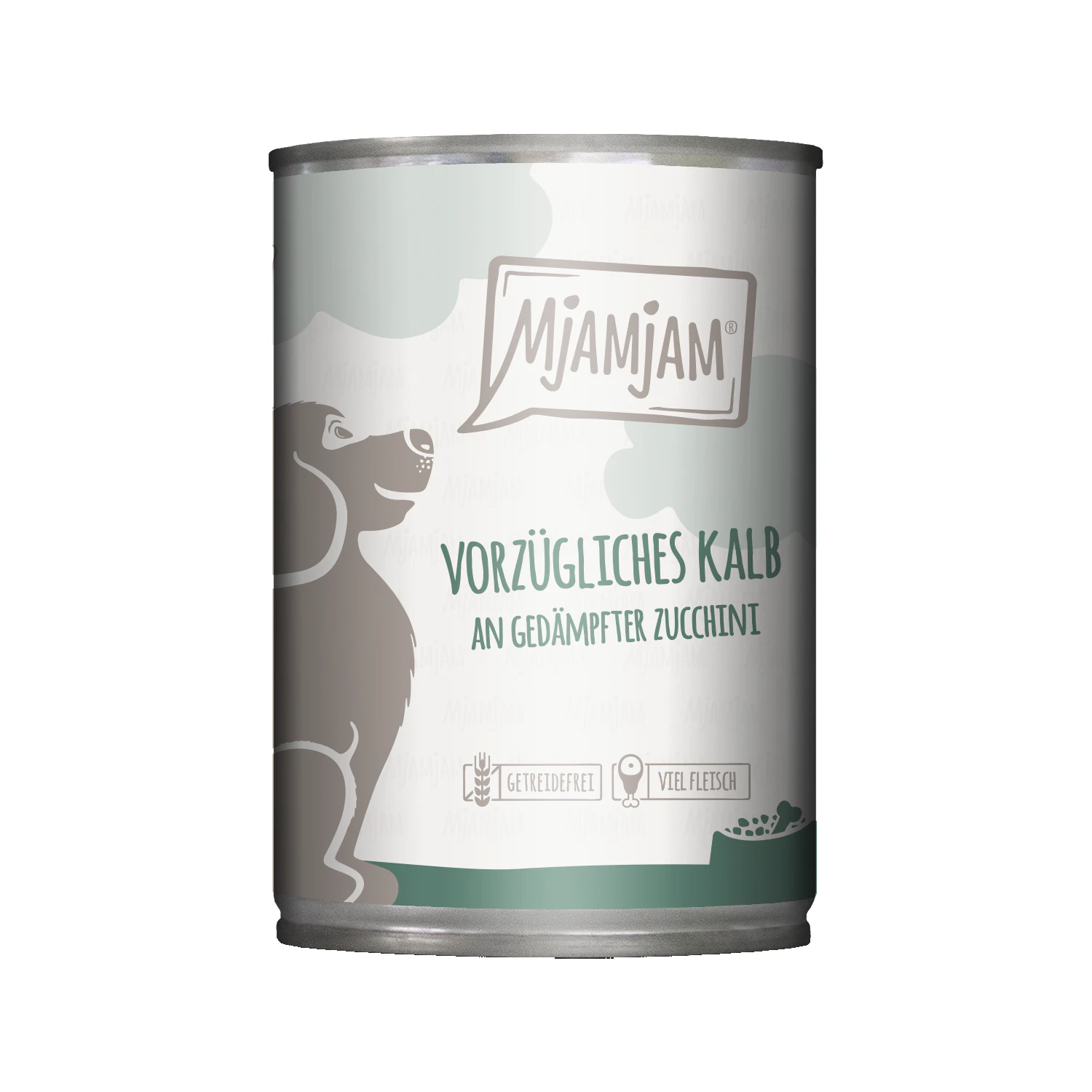MjaMjaM Nourriture humide - Boîte Adult Dog - Veau avec courgette - 6 x 400 g