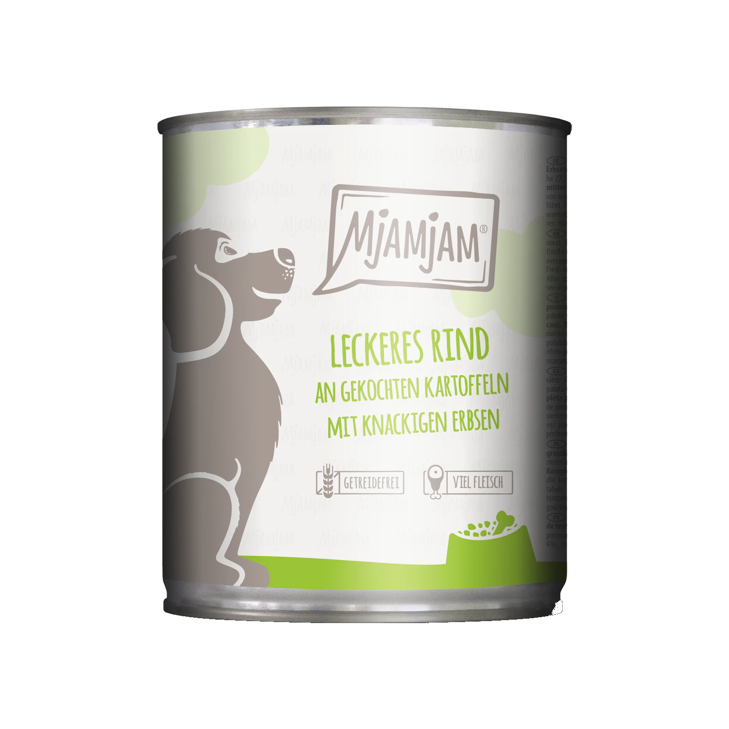 MjaMjaM Nourriture humide - Boîte Adult Dog - Bœuf avec pomme de terre et petit pois - 6 x 800 g