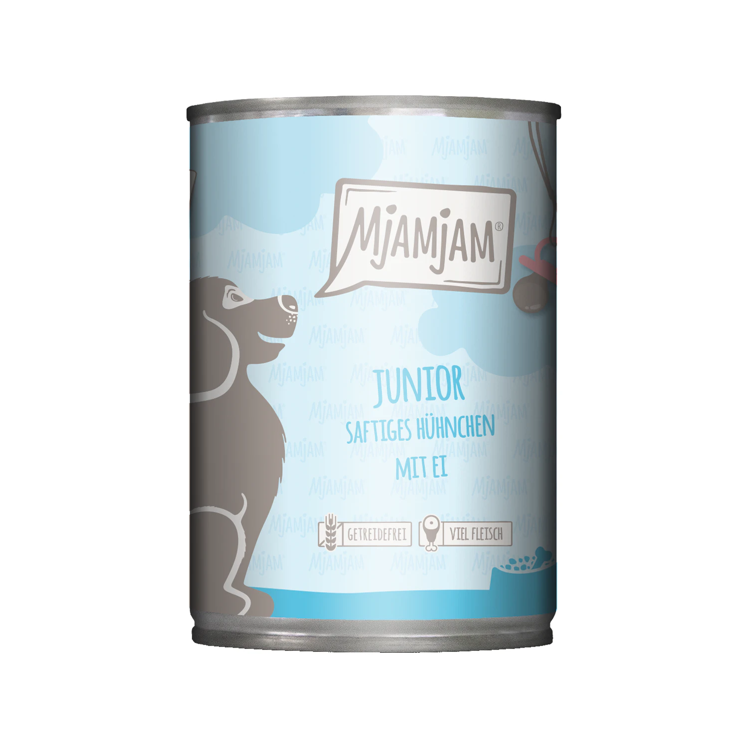 MjaMjaM Nourriture humide - Boîte Chiot - Poulet avec œuf - 6 x 400 g