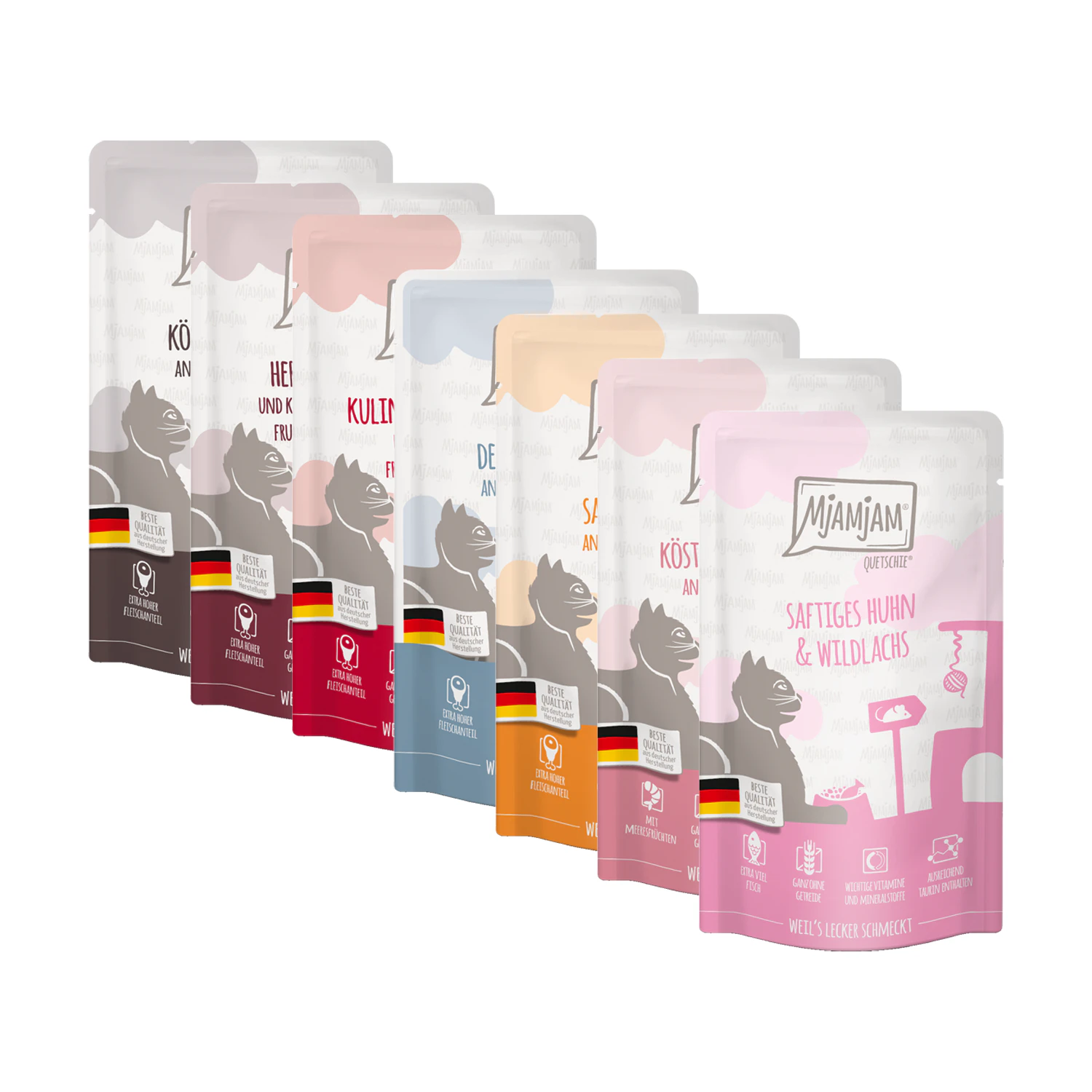 MjaMjaM Nassfutter - Quetschbeutel Adult Cat