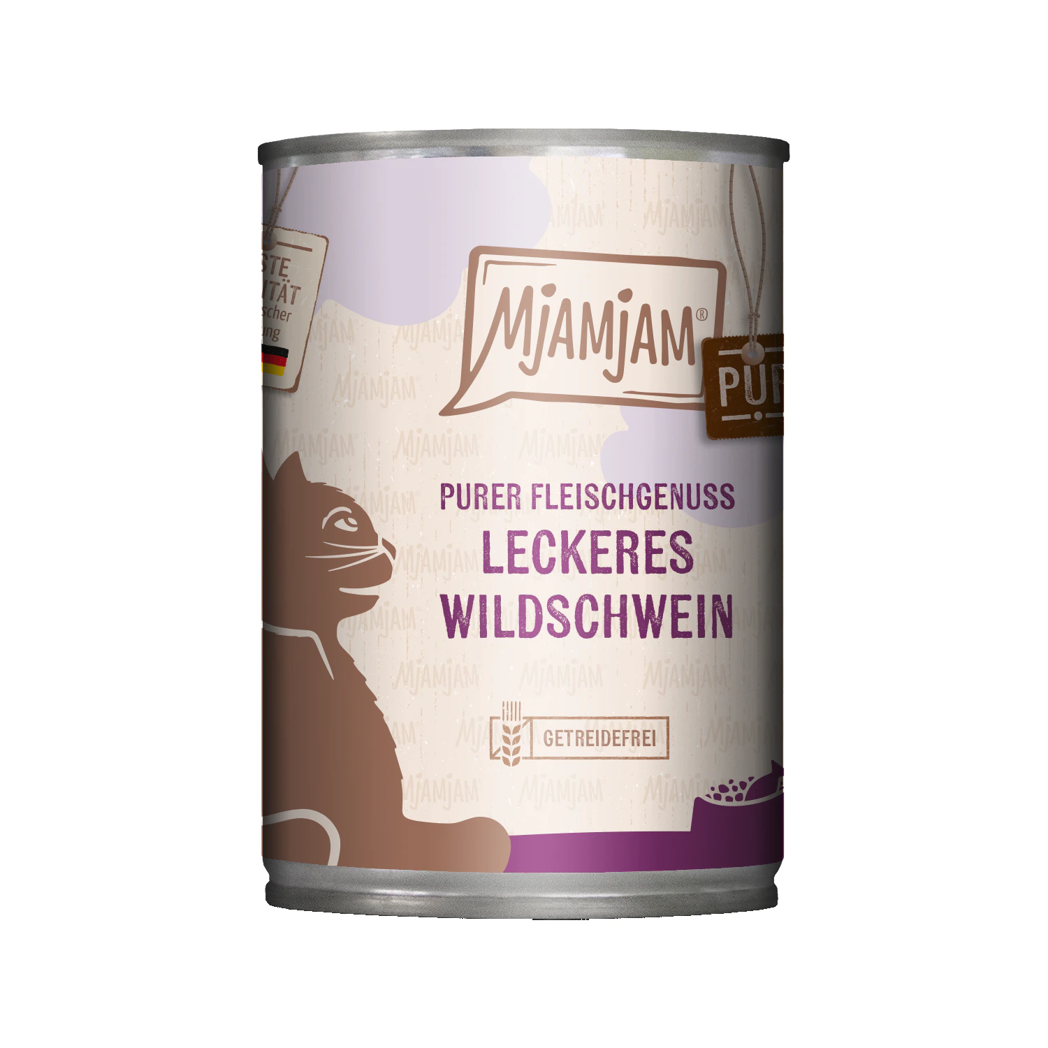 MjaMjaM Puur Vleesgenot - Blik Adult Cat - Wild zwijn - 6 x 400 g