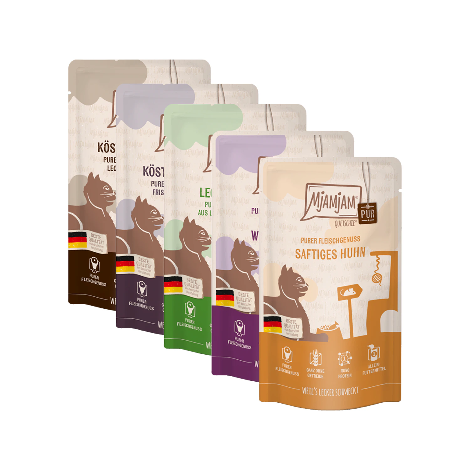 MjaMjaM Purer Fleischgenuss - Quetschbeutel Adult Cat