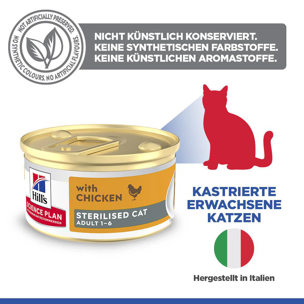 Hill's Science Plan Feline Sterilised Adult Premium Mousse - Huhn