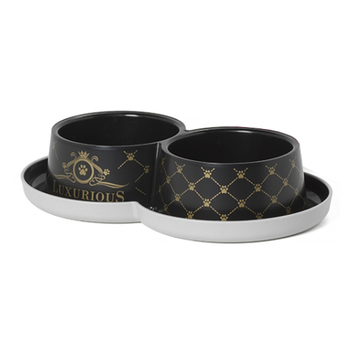 Moderna Luxurious Pets Double Food Bowl