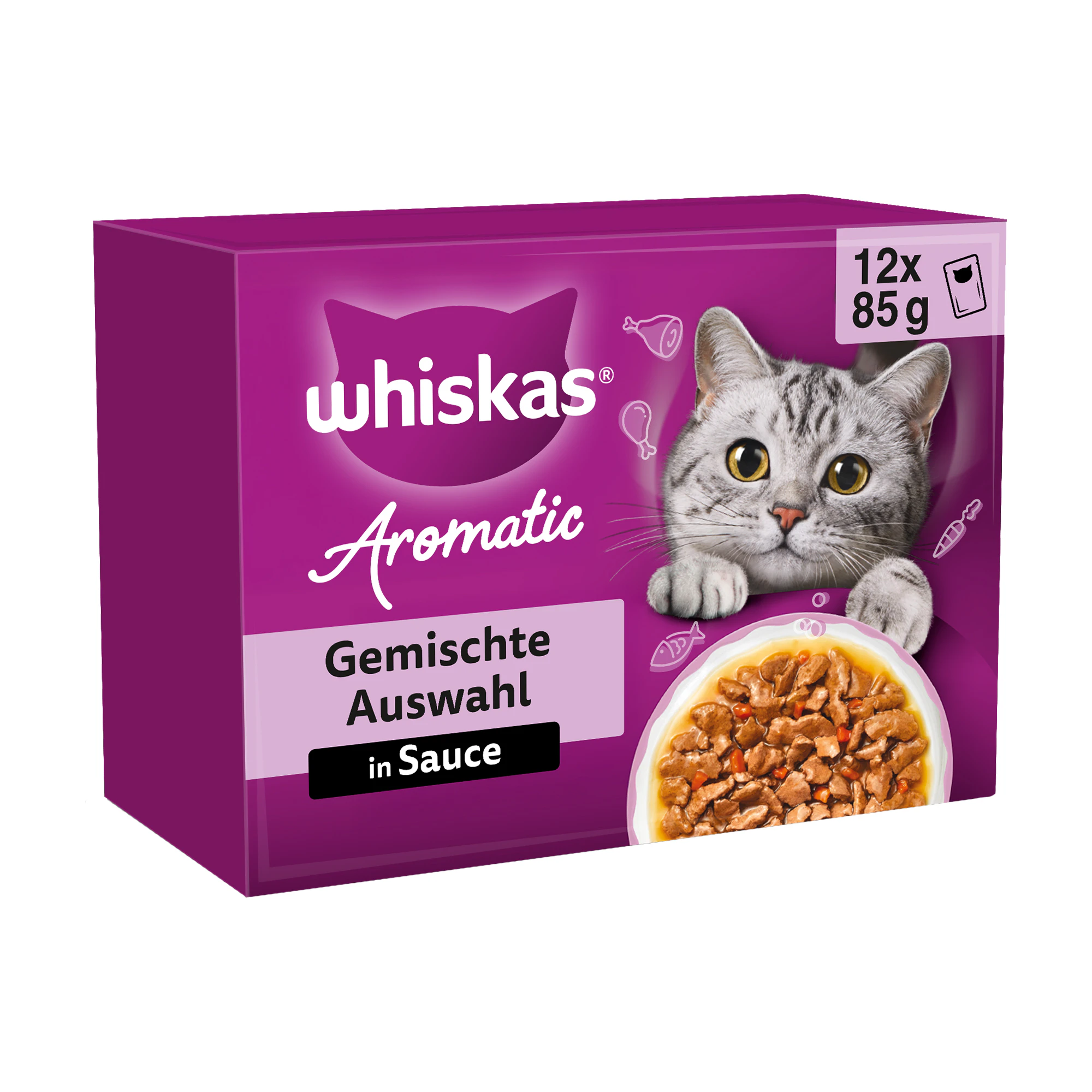 Whiskas 1+ Nassfutter - Aromatic Köstliche Kombinationen in Sauce