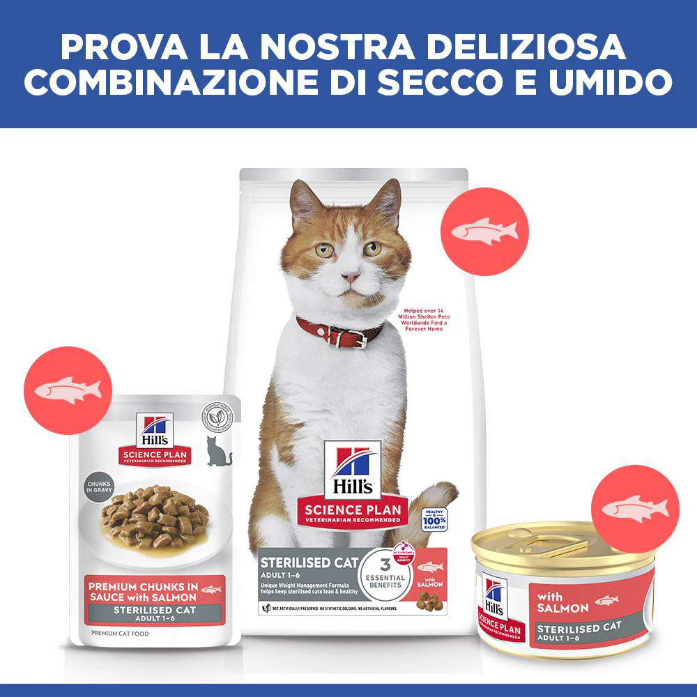 Hill's Science Plan Feline Sterilised Adult Premium Mousse - Salmone