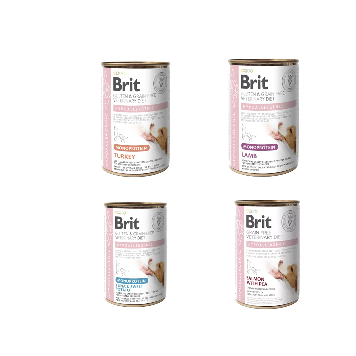 Brit Veterinary Diet Dog - Grain free - Hypoallergenic - Kalkoen - Blik