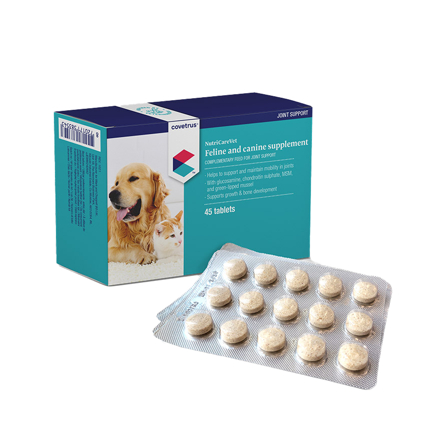 NutriCareVet Joint Support Hond & Kat - 45 Kauwtabletten
