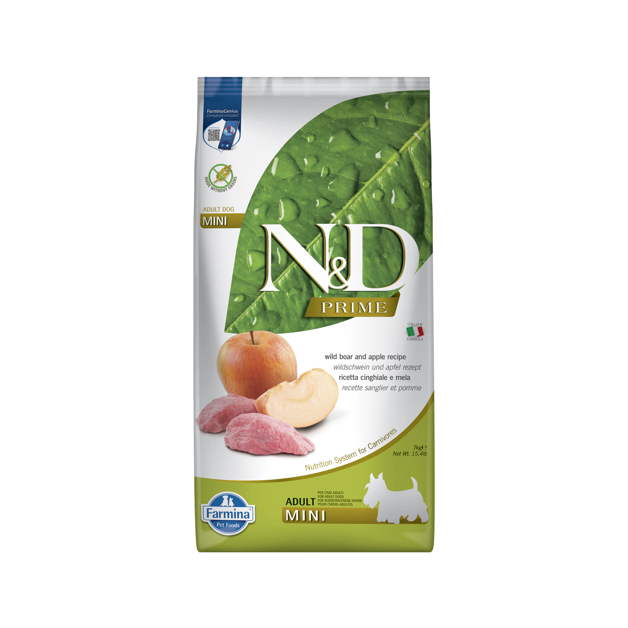 Farmina N&D Prime Adult Mini - Wild Boar and Apple - 7 kg