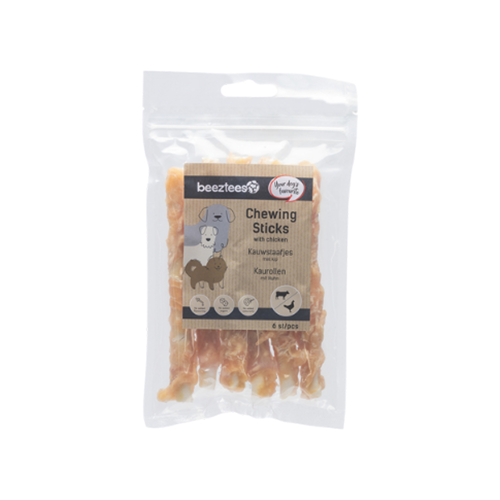 Beeztees Culinaire Kauwstaafjes - Kip - 6 stuks