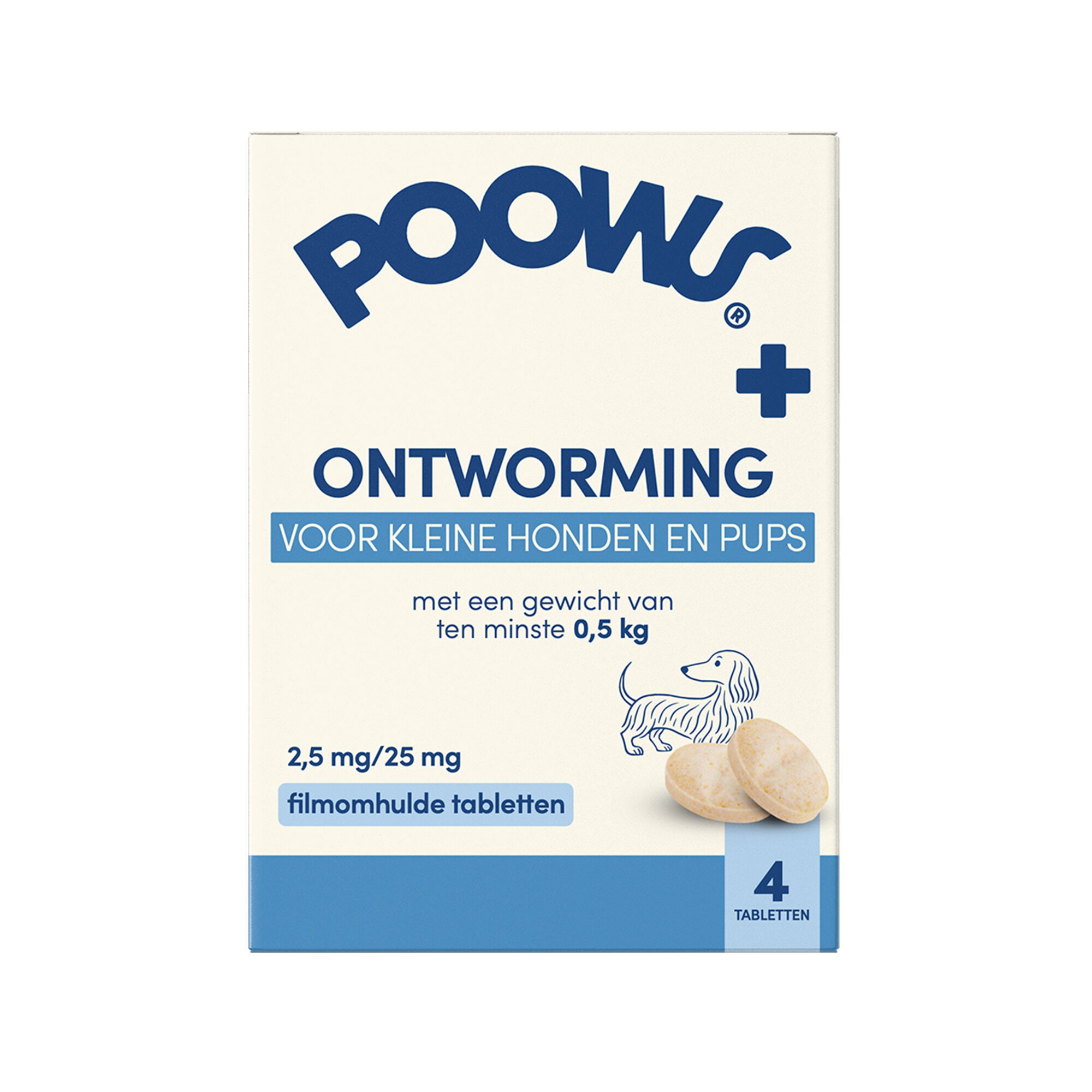 Poows Ontworming Kleine Honden & Pups - 4 tabletten