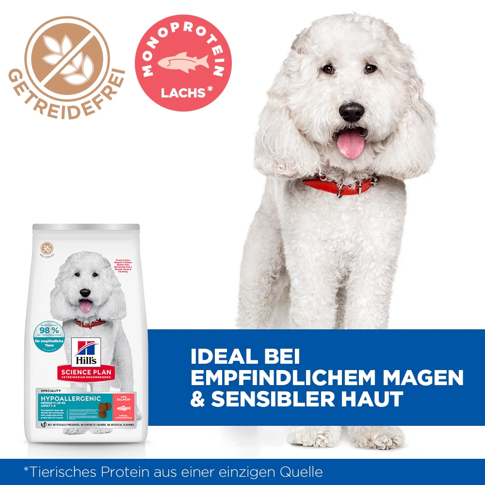Hill's Science Plan Hypoallergen Adult Medium Hundefutter - Lachs