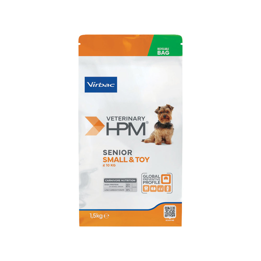 Veterinary HPM - Senior dog - Small & Toy Hundefutter - 1,5 kg
