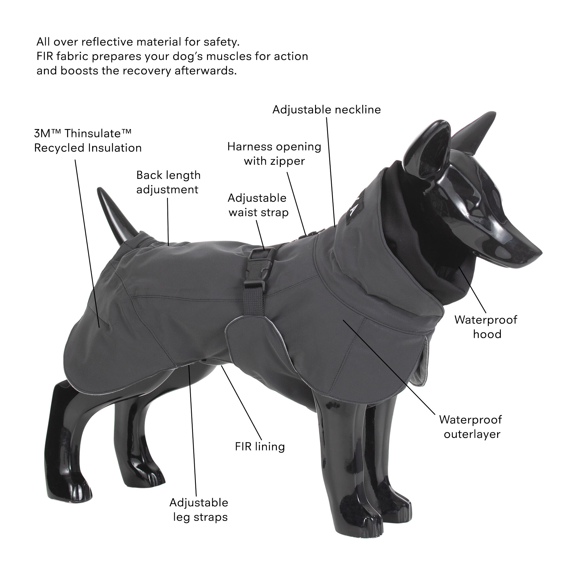 German shepherd hot sale winter jacket