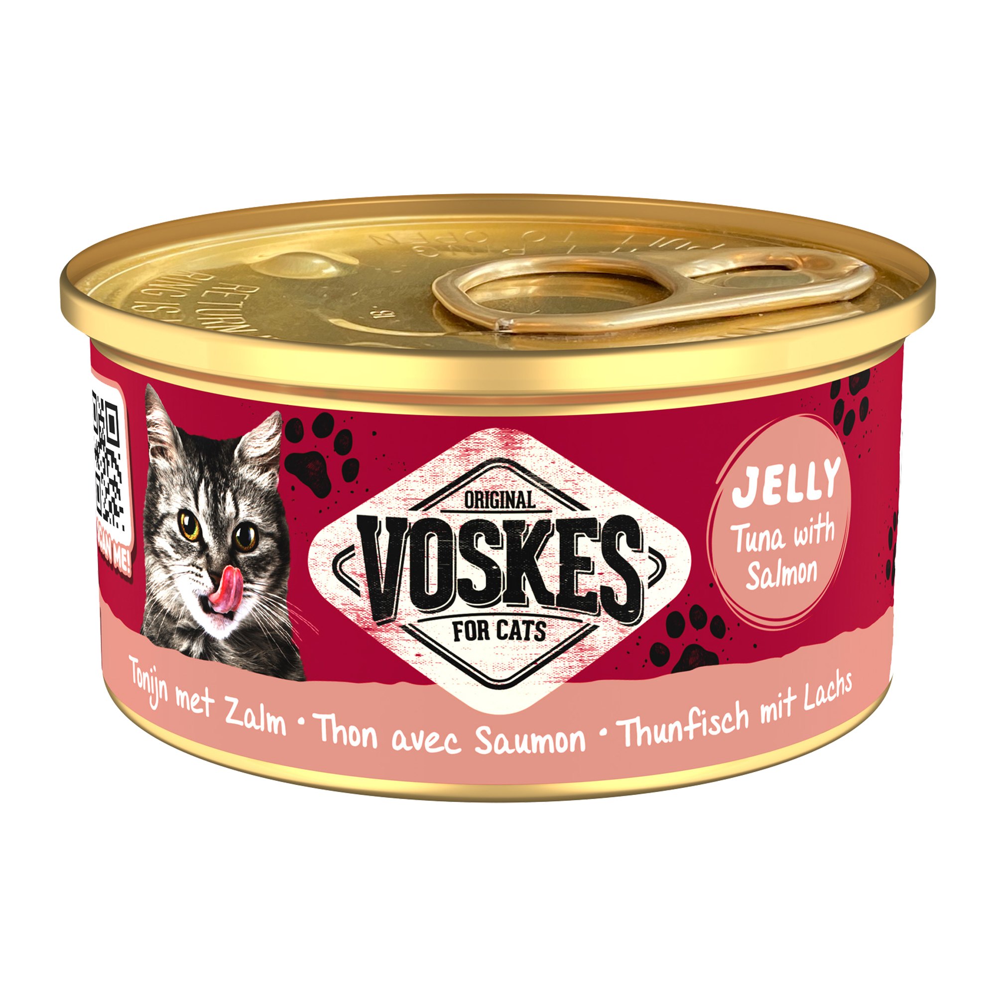 Voskes Gelee Katzenfutter - Thunfisch mit Lachs - 24 x 85 g