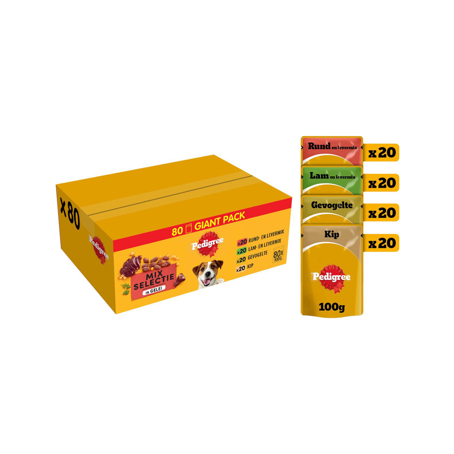 Pedigree Adult Selection in Jelly Meal Beuteln - 80 x 100 Gramm