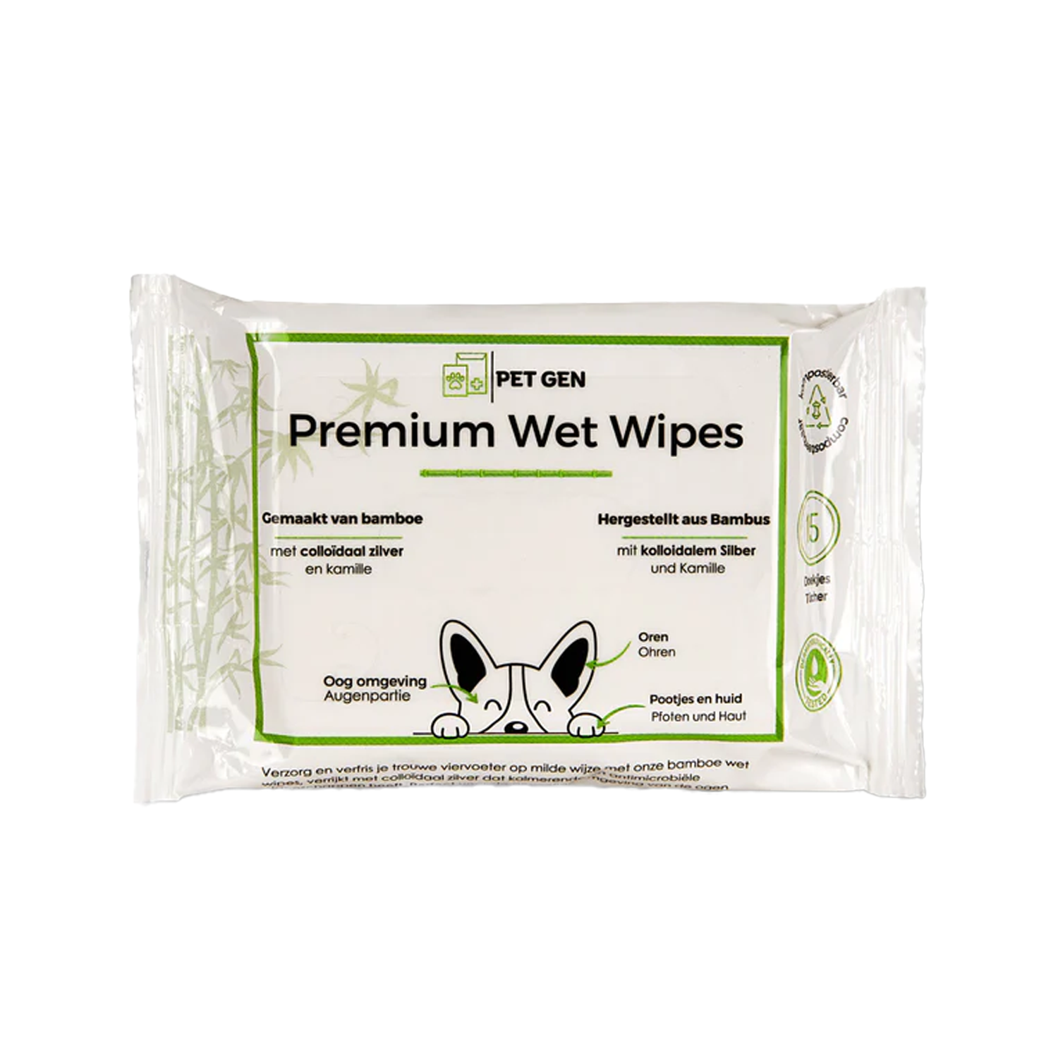 TraumaPet Premium Wet Wipes - 15 doekjes